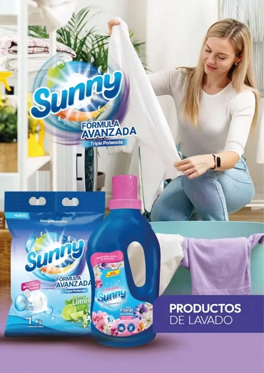 Productos de lavado Sunny para negocios, lavanderías y comercios en Lima, Perú