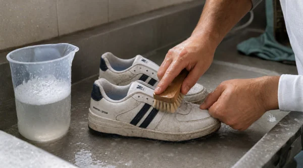 Que productos usar para limpiar zapatillas blancas
